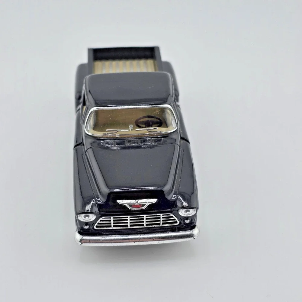 Kinsmart Diecast Cars 1955 Chevy Stepside Pick-Up 1/32 Scale Black Pull Back